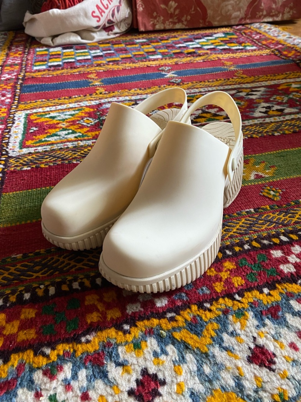 Sorel Cream Platform Clogs